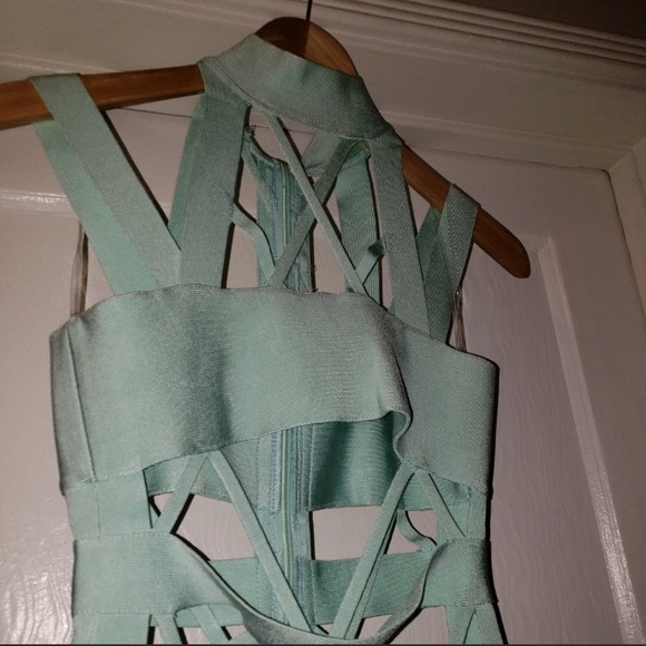 Sexy Mint Green Strappy Dress - Picture 5 of 6